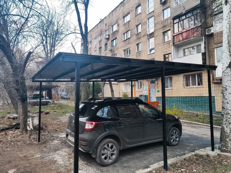Навес Односкатный из Профнастила 1
