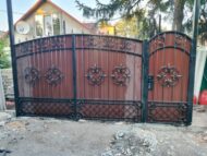 Ворота распашные с отдельно стоящей калиткой "Фортис" 2