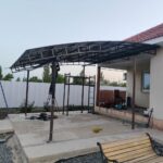 Полуарочный навес из Поликарбоната